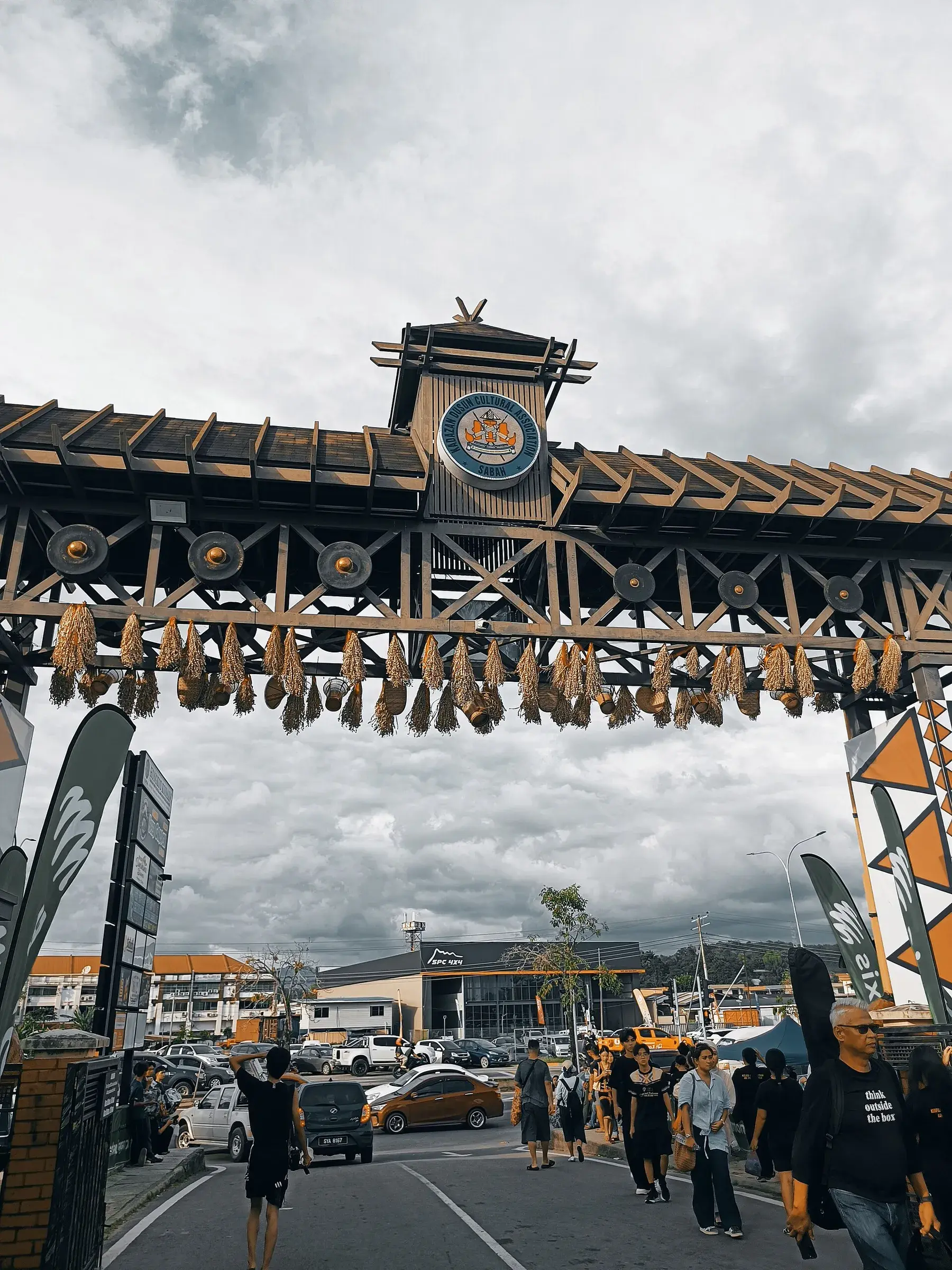 The entrance gate to Hongkod Koisaan, the KDCA cultural grounds in Penampang